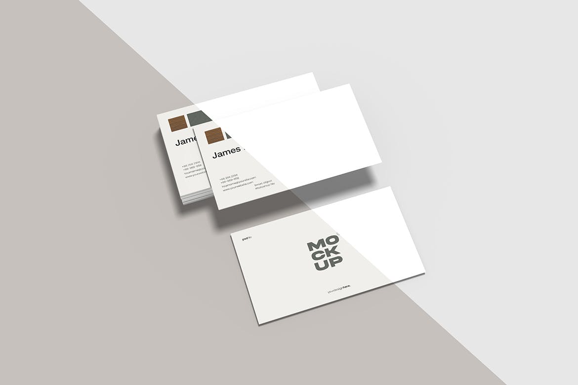 堆叠展示名片品牌样机 Business Card Mockups 样机素材 第3张