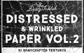 12张黑白皱纹纸背景纹理素材 Distressed & Wrinkled Paper Vol. 2