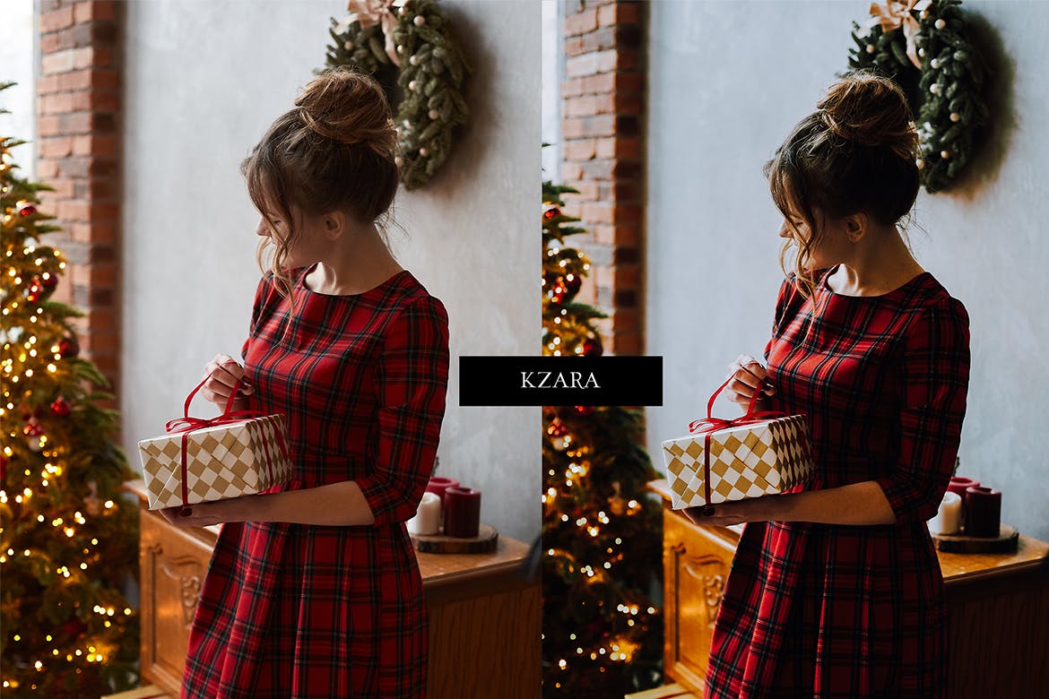 复古棕色圣诞节照片处理LR预设 Lightroom Presets – Vintage Christmas 插件预设 第6张