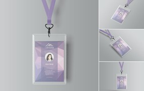 ID卡/工作卡设计样机 ID card holder mockup