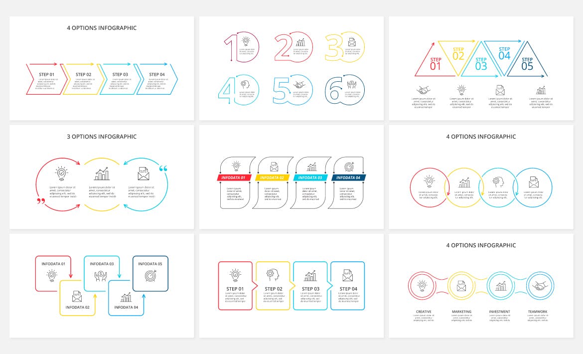 动画线条Keynote幻灯片模板素材 Lines Animated Keynote Infographics 幻灯图表 第3张