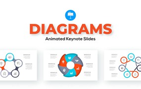 动画图表Keynote幻灯片演示模板 Diagrams Animated Keynote Infographics