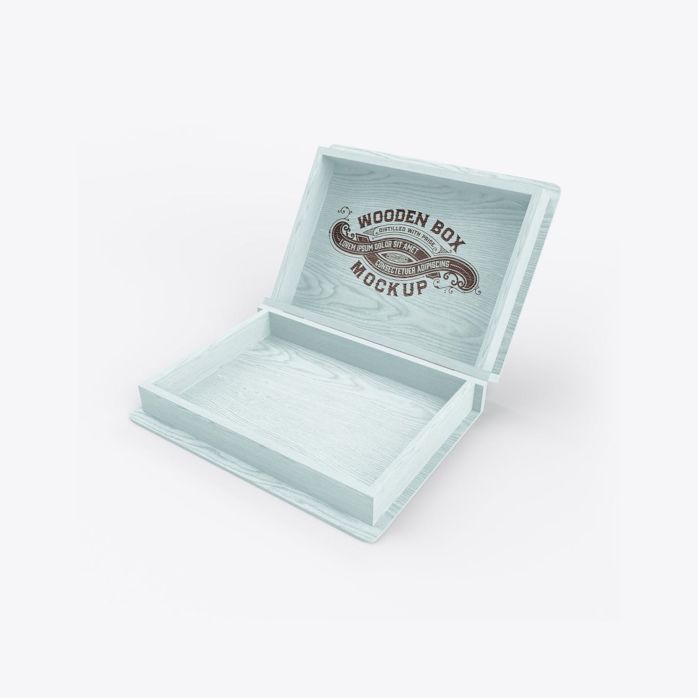 木箱木盒Logo设计样机 Wooden Box Mockup 样机素材 第5张