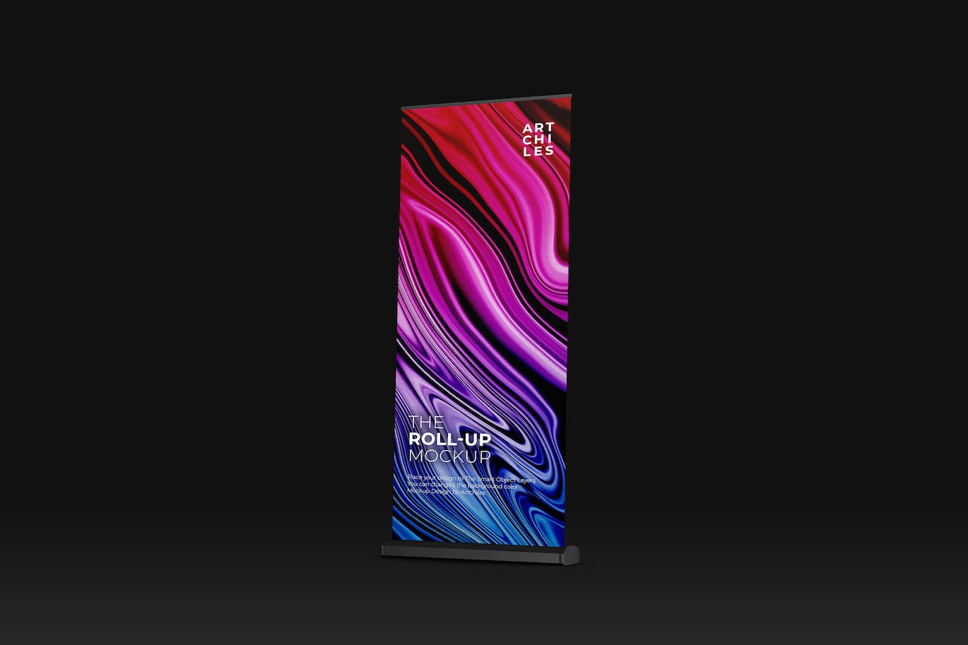 易拉宝广告展示Banner样机模板 Roll Up Banner Mockup 样机素材 第1张