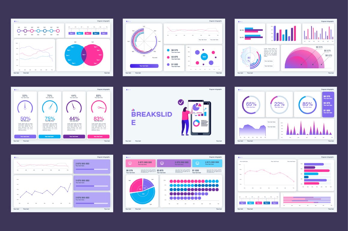 KPI仪表盘图表Powerpoint模板下载 KPI Dashboard PowerPoint Template 幻灯图表 第3张