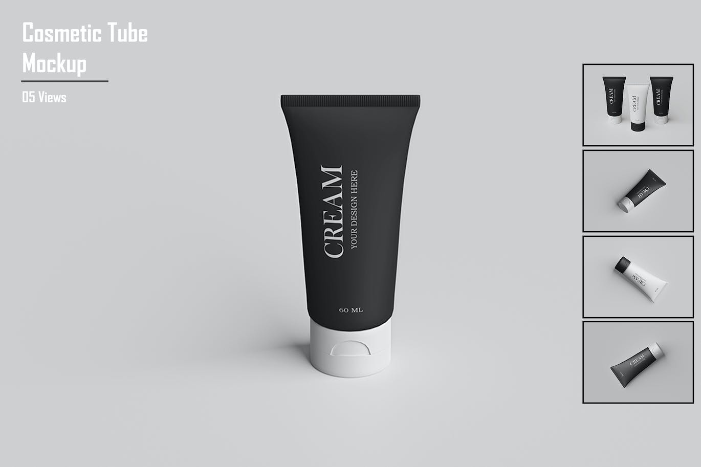 化妆品软管包装样机 Cosmetic Tube Mockup 样机素材 第1张