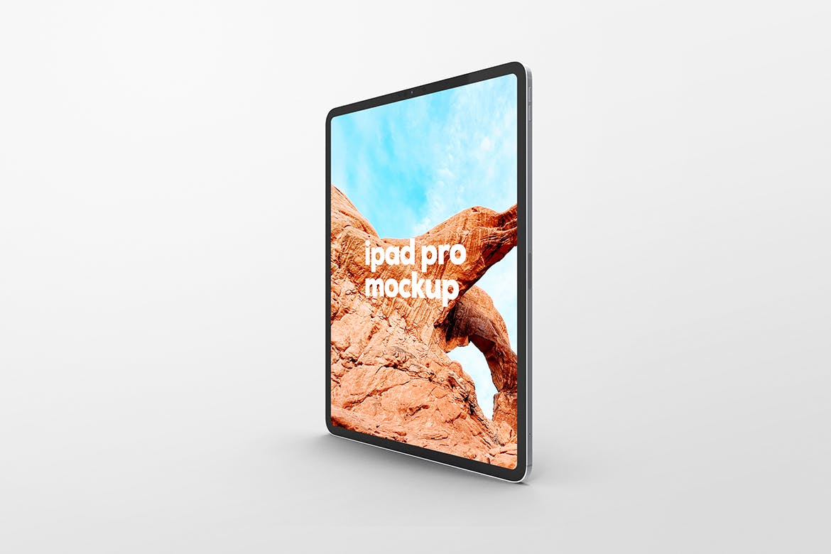 银色iPad Pro 12英寸平板电脑样机 Silver iPad Pro 12 Inch Mockup 样机素材 第4张