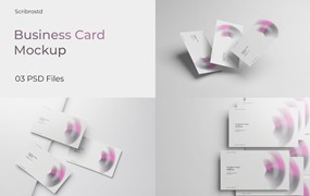 商业名片设计样机模板v3 Business Card Mockup V3