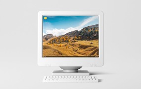 大头电脑CRT显示器屏幕样机 Computer Monitor Mockup