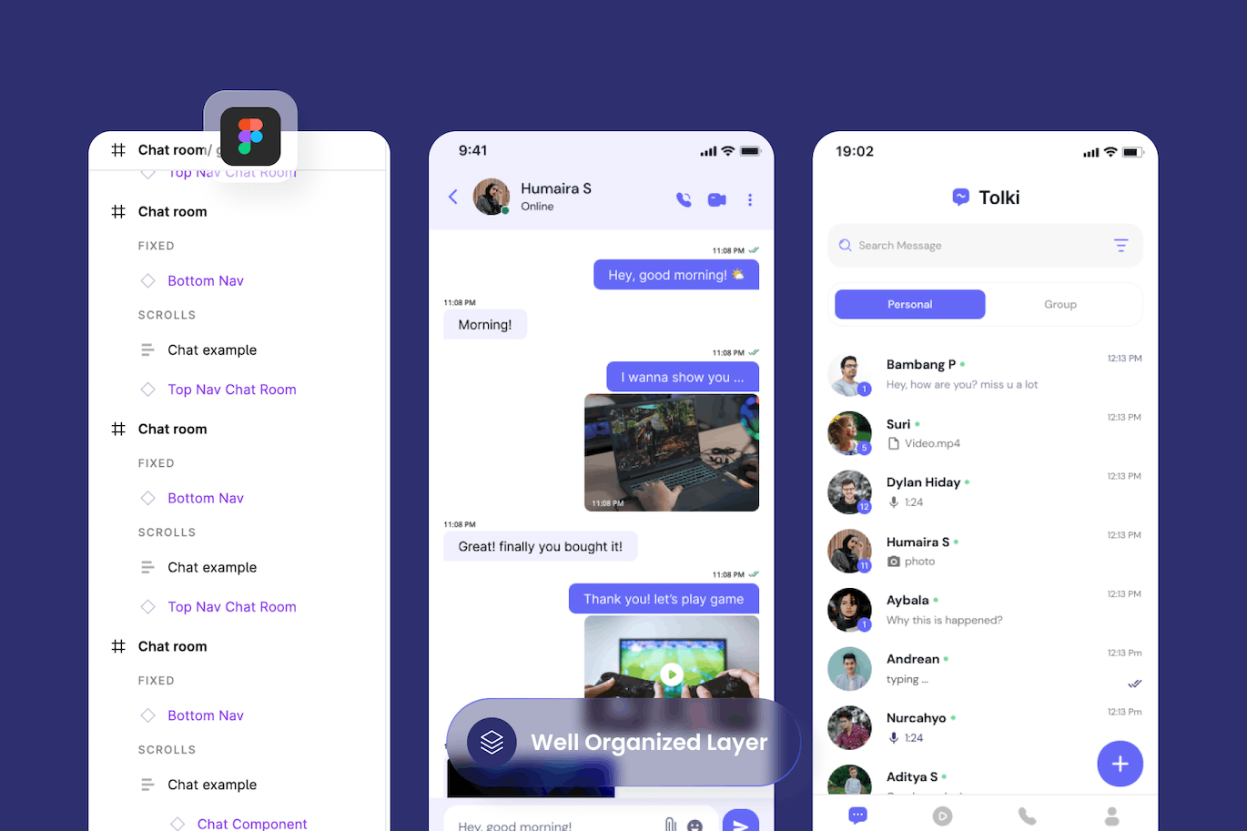 聊天App移动应用程序UI套件 Tolki – Chatting Mobile App UI Kits APP UI 第4张