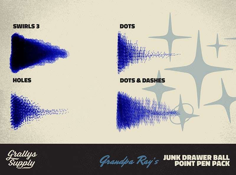 逼真的圆珠笔效果Procreate笔刷 笔刷资源 第6张