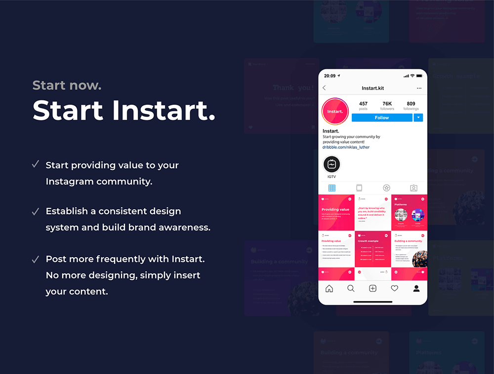 Instagram社交媒体工具包 APP UI 第6张