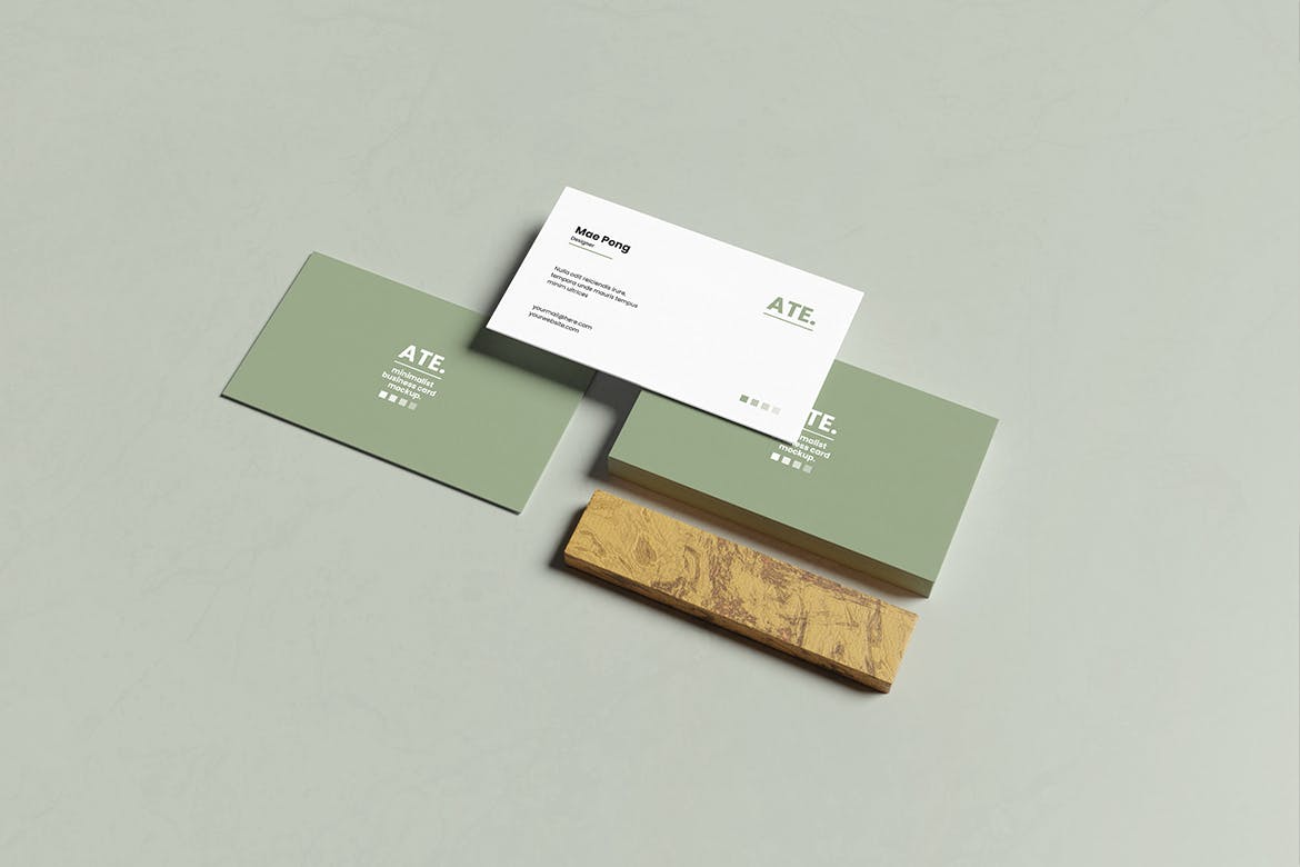 堆叠名片设计样机 Stack Business Card Mockup 样机素材 第3张