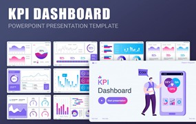 KPI仪表盘图表Powerpoint模板下载 KPI Dashboard PowerPoint Template