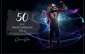 50个彩色线条照片叠层背景素材v2 50 Epic Photo Overlays – Vol. 2