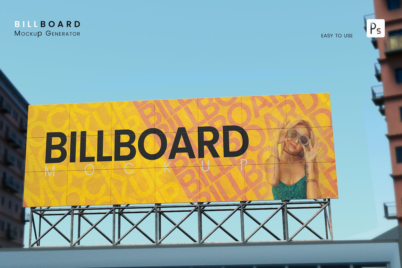 铁架海报广告牌样机模板 Billboard Mockup 样机素材 第1张