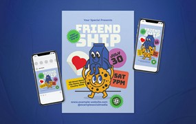 国际友谊日海报素材 International Day of Friendship Flyer Set