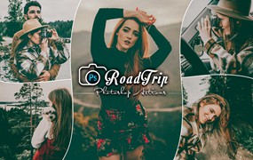 自驾旅行摄影照片处理PS动作 Road Trip Photoshop Actions