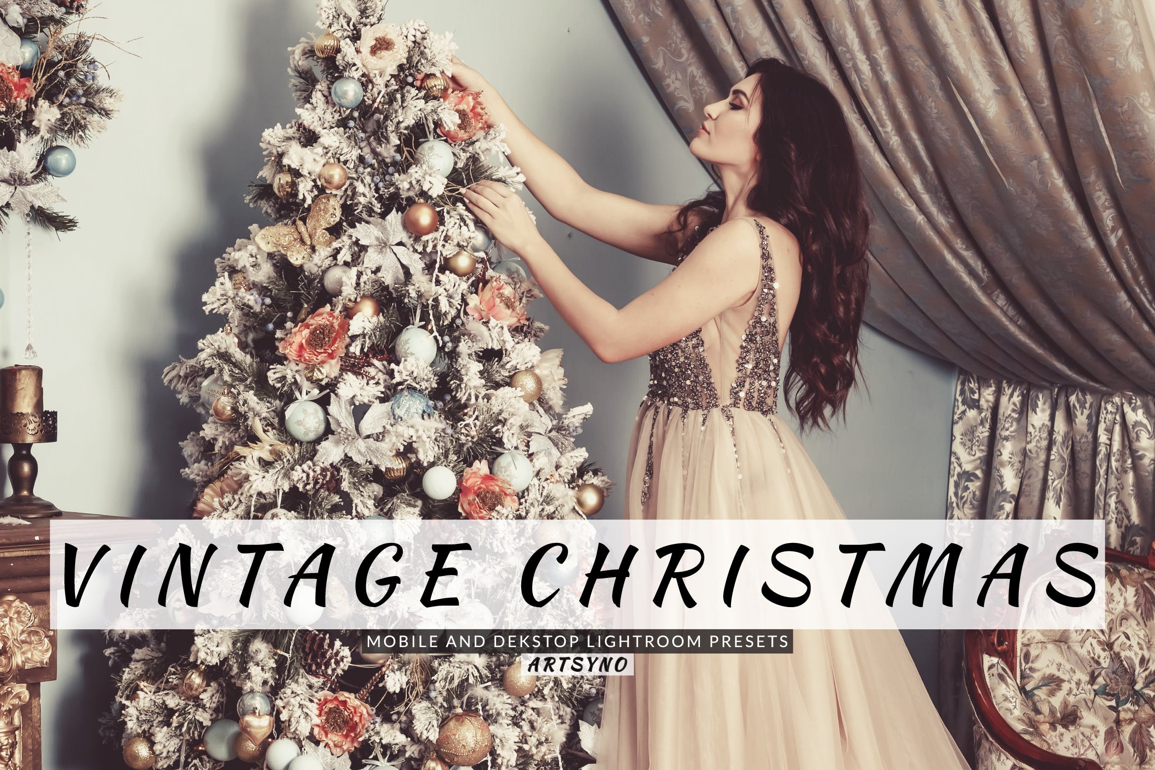 圣诞照片处理复古滤镜LR预设 Vintage Christmas Lightroom Presets DekstopMobile 插件预设 第1张