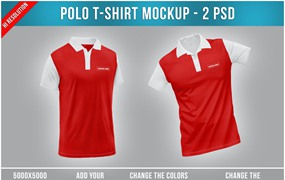 马球T恤服装品牌设计样机 Polo T-Shirt Mockup