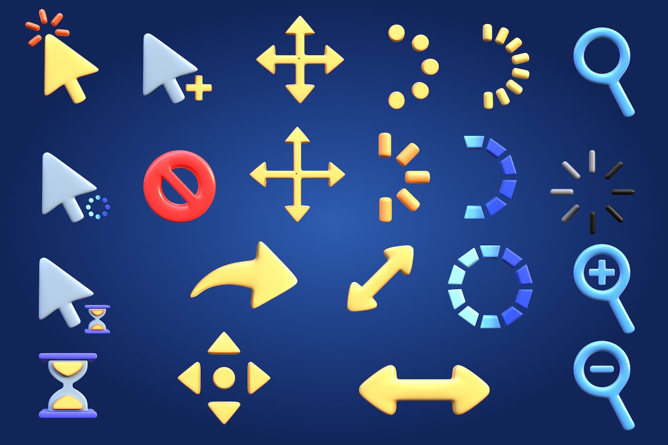 3D鼠标光标图标 3D Cursor Icon 图标素材 第3张