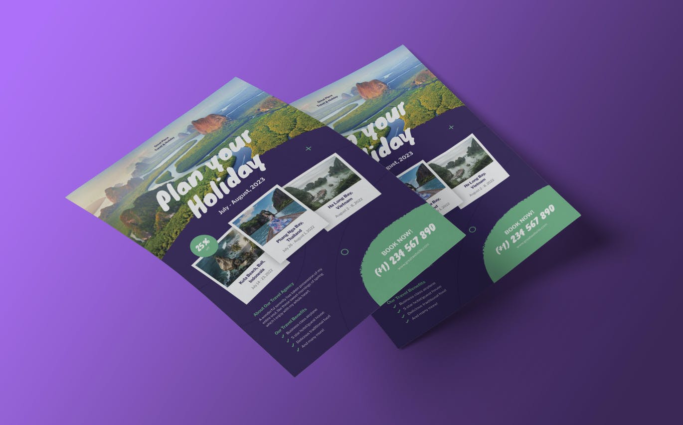 假日旅游海报设计模板 Holiday Travel Flyer Template 设计素材 第3张