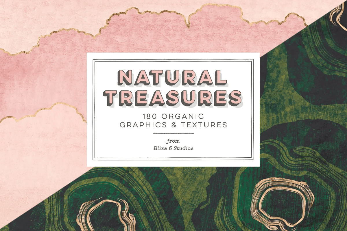 大自然的馈赠动物植物金色纹理图案素材合辑 Natural Treasure Organic Backgrounds 软件分享 第1张