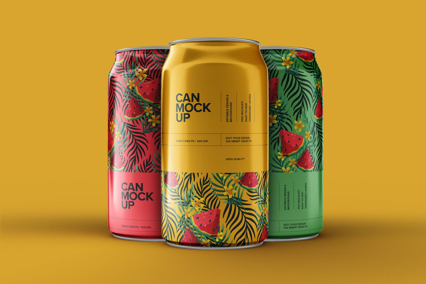 碳酸饮料汽水罐包装设计样机 Soda Can Mockup 样机素材 第1张