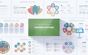 业务选项信息图表Keynote幻灯片模板 Business Options – Keynote Infographics Slides