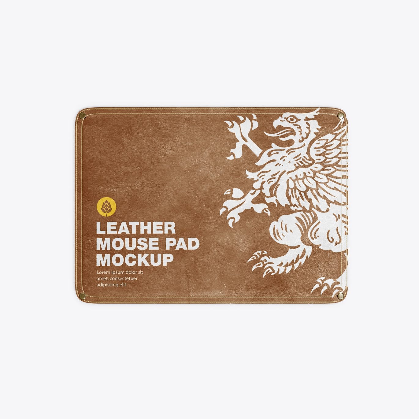 皮革鼠标垫设计样机 Leather Mouse Pad Mockup 样机素材 第3张