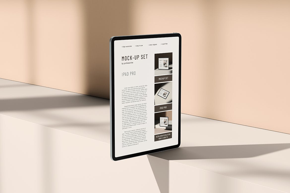 苹果平板电脑iPad Pro样机集 iPad Pro Mockup Set 样机素材 第2张