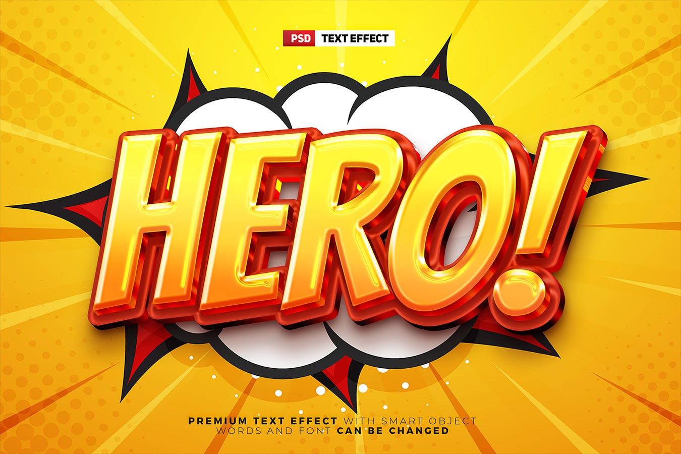 漫画英雄3D文字效果 Comic Hero 3D Text Effect 插件预设 第3张