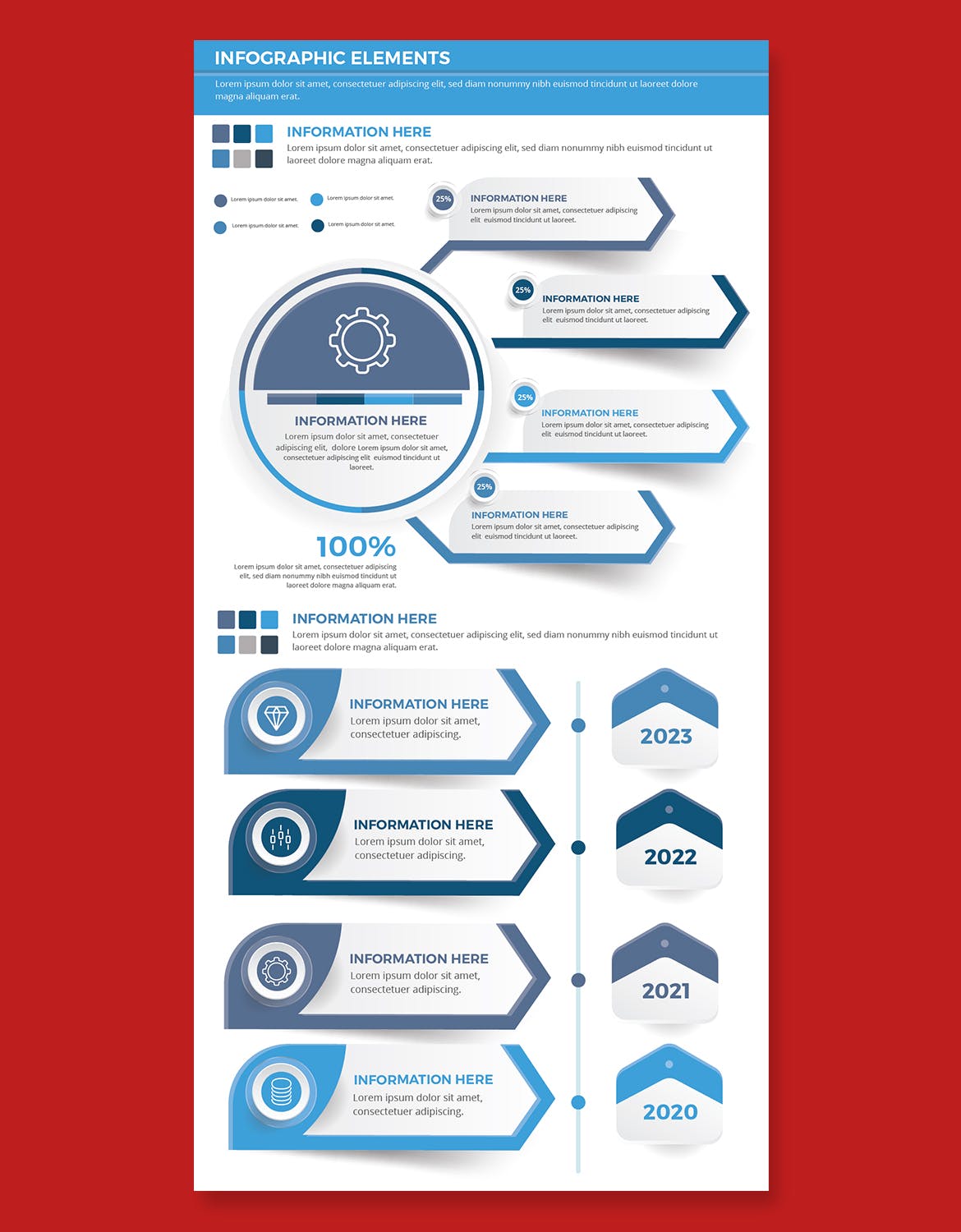 流程步骤图表元素设计素材 Infographic Elements 幻灯图表 第8张