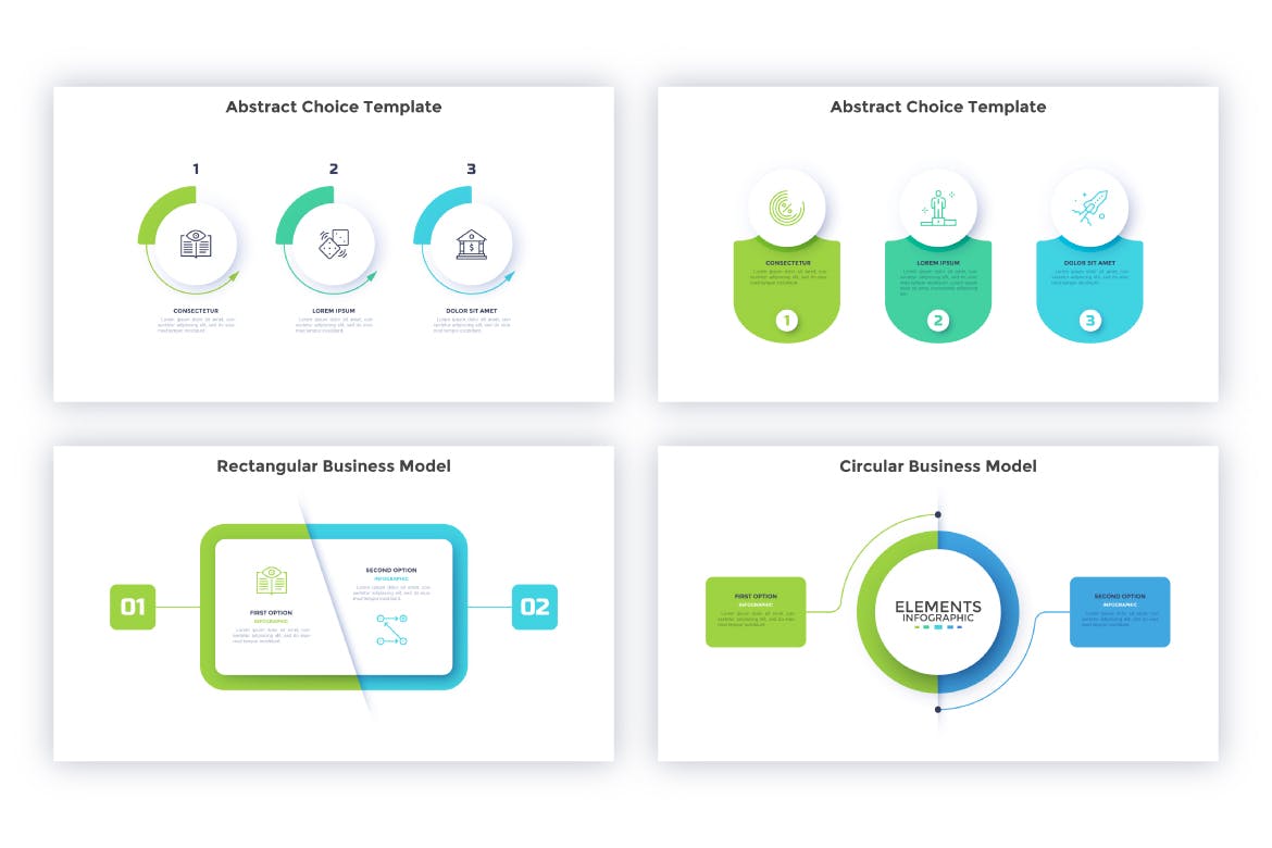 彩色纸张风格现代信息图表模板v12 20 Infographic Template v.12 幻灯图表 第2张
