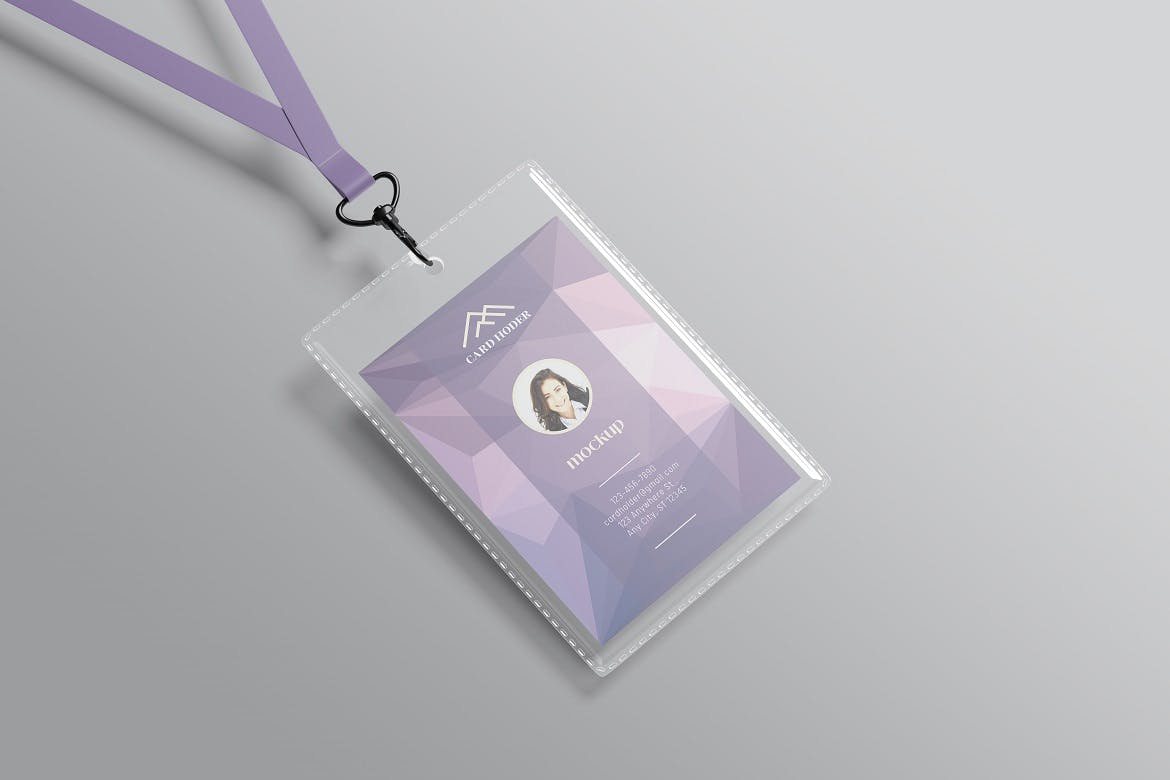 ID卡/工作卡设计样机 ID card holder mockup 样机素材 第4张