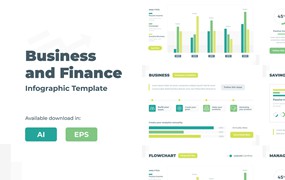 业务和财务信息图表设计模板 Business and Finance Infographic Template