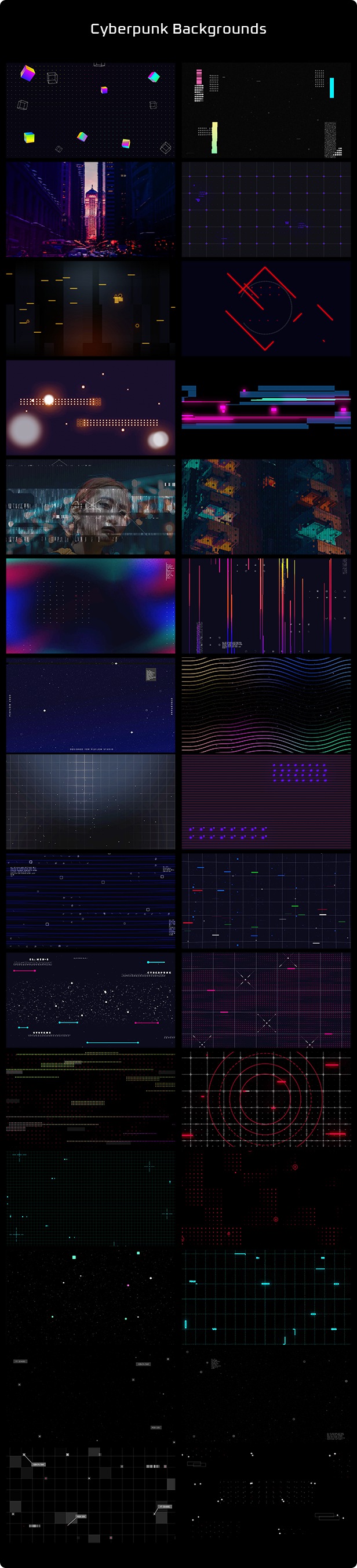 AE+PR插件：赛博朋克电影未来派发光标题高科技介绍工具包 cyberpunk-titles-lowerthirds-and-backgrounds 插件预设 第9张