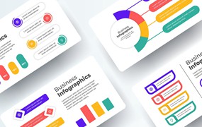 多彩优雅信息数据图表设计素材 Colorful Elegant Infographics