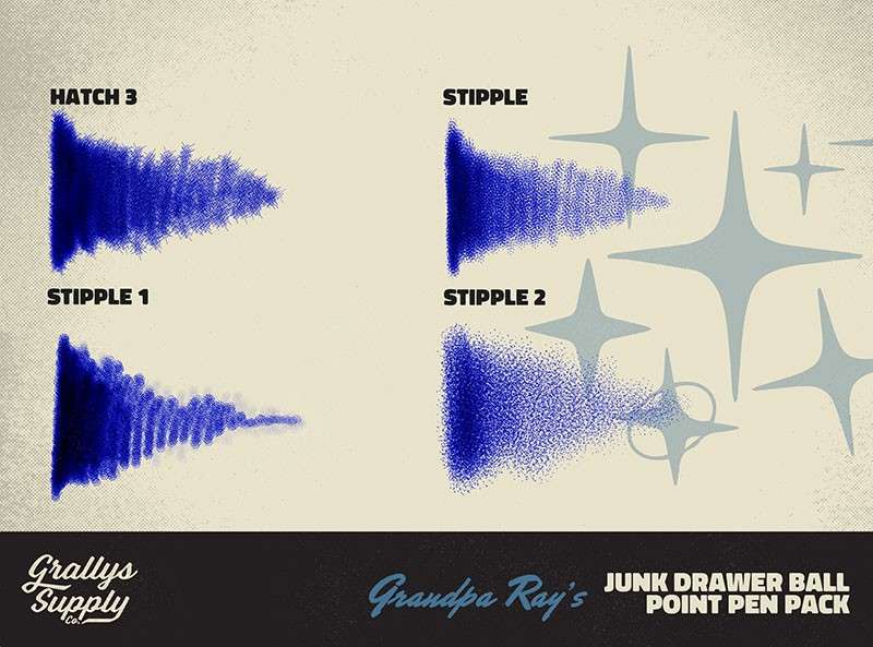 逼真的圆珠笔效果Procreate笔刷 笔刷资源 第3张