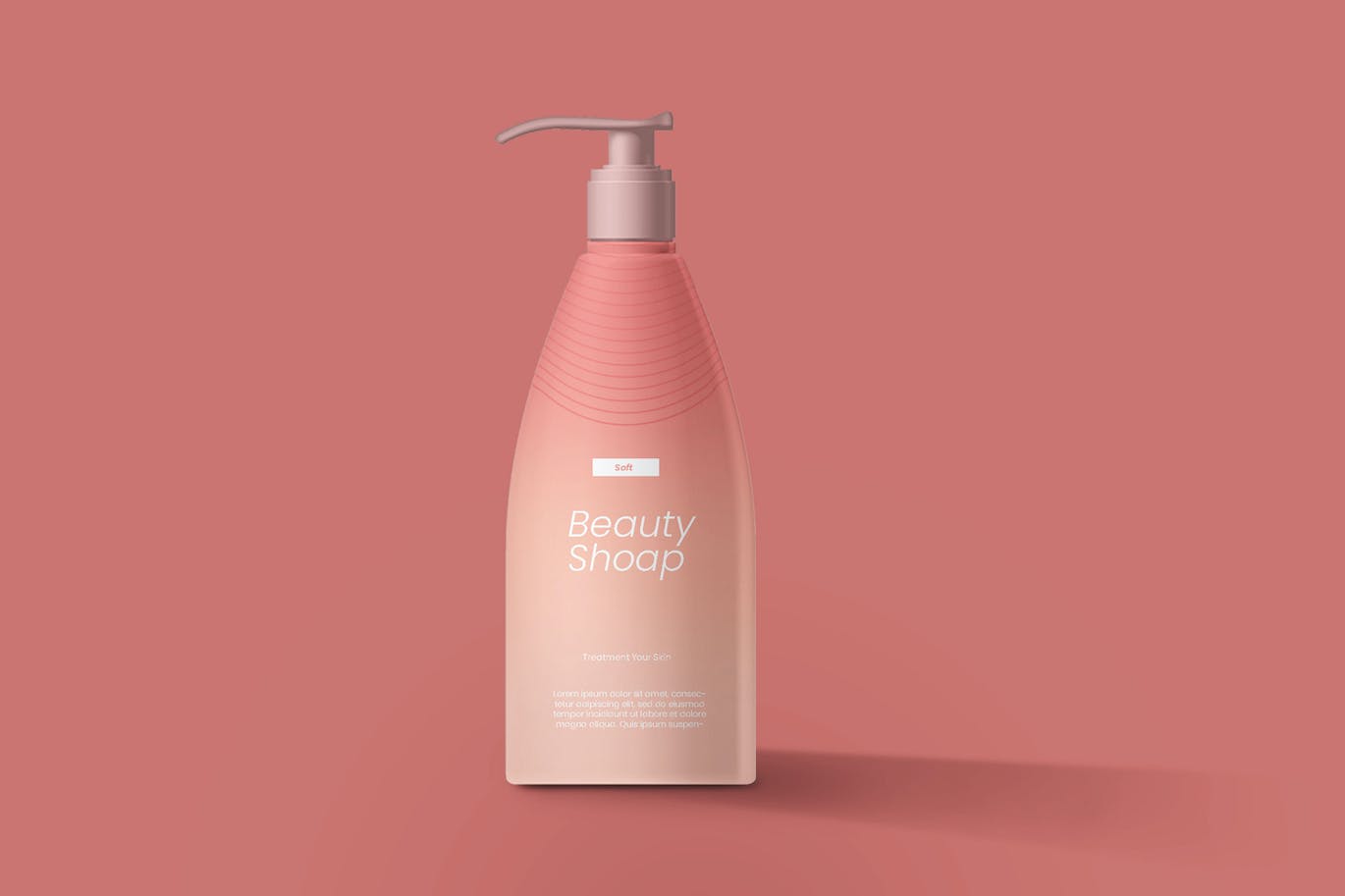 美容产品洗液瓶包装设计样机 Cosmetic Lotion Bottle Mockup 样机素材 第1张