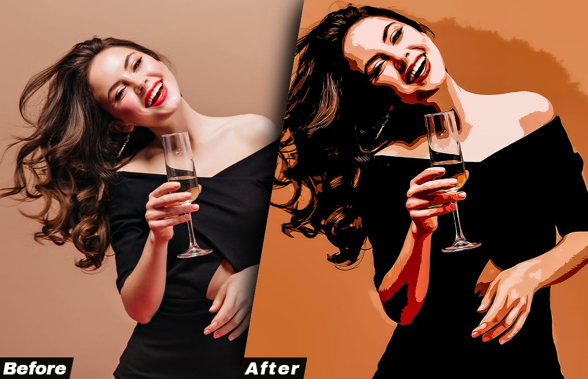 卡通效果照片处理Photoshop动作 Cartoon Effect Photoshop Action 插件预设 第5张