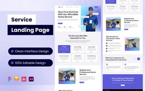 服务网站着陆页UI套件 Service Landing Page UI KIT