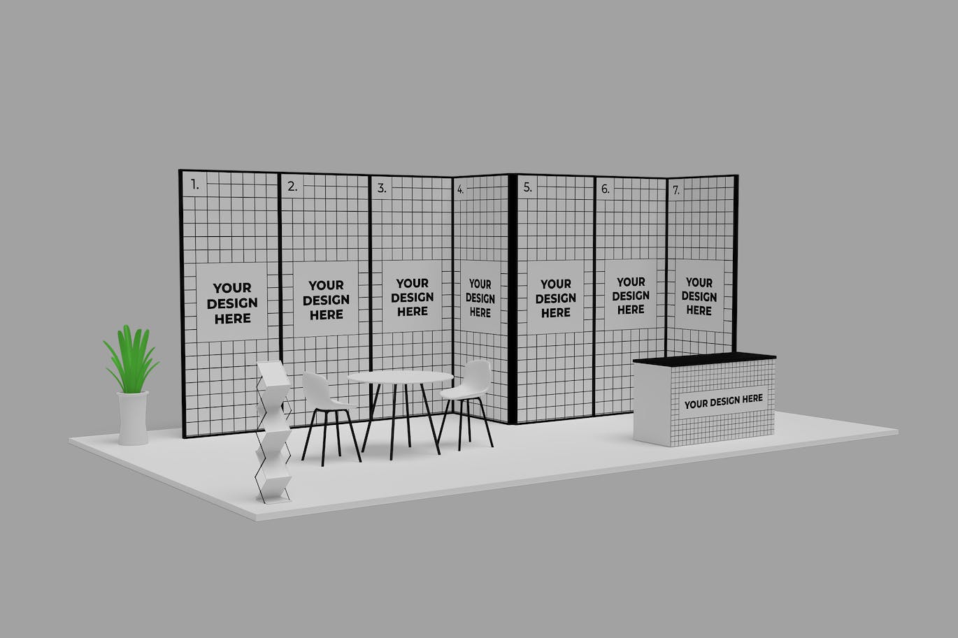 展览和活动展位广告展示样机图 Exhibition & Event Booth Mockup 样机素材 第3张