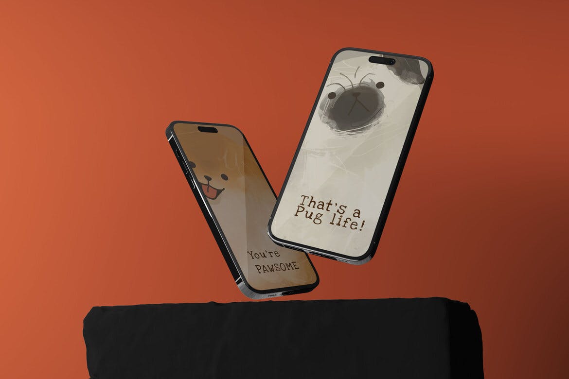 iphone 14 Pro手机效果图样机 iphone 14 Pro mockup 样机素材 第3张