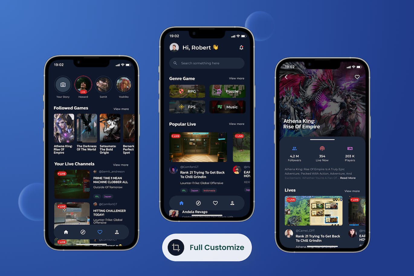 游戏直播流媒体平台App UI套件 Play Stream – Game Streaming UI Kit APP UI 第3张