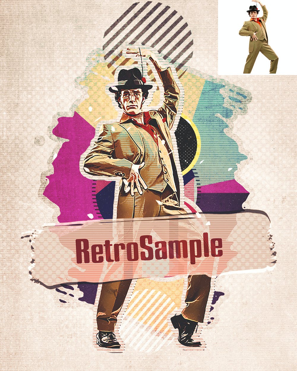 复古拼贴画照片处理效果PS动作模板 Retro Collage – Photoshop Action 插件预设 第7张