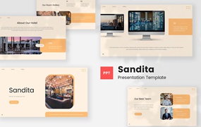 旅行酒店演示文稿PPT模板 Sandita – Hotel PowerPoint Template