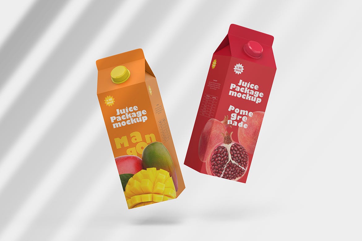 果汁/牛奶盒包装设计样机 Juice Box Mockup 样机素材 第4张