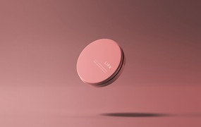 润唇膏锡盒包装样机 Lip Balm Tin Mockup