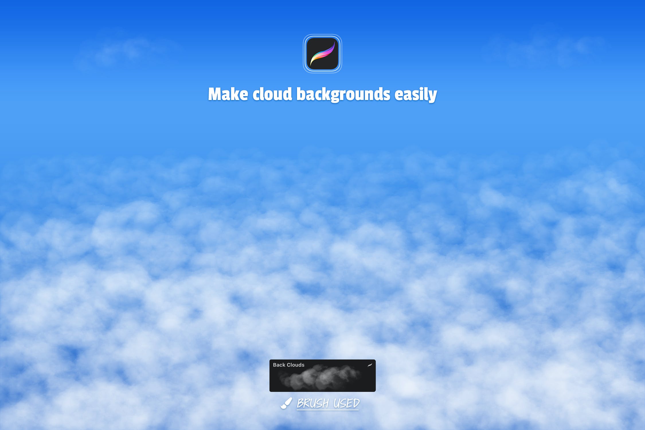 白云纹理Procreate笔刷 Clouds Procreate Brushes 笔刷资源 第5张